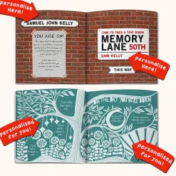 Card Factory Personalised Book - Memory Lane 50th Birthday