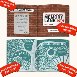New Personalised Book - Memory Lane 40th Birthday 40Th Birthday|Books