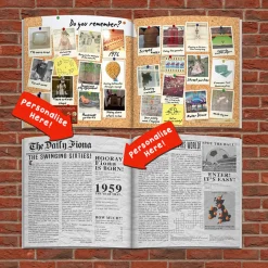 Card Factory Personalised Book - Memory Lane 65th Birthday