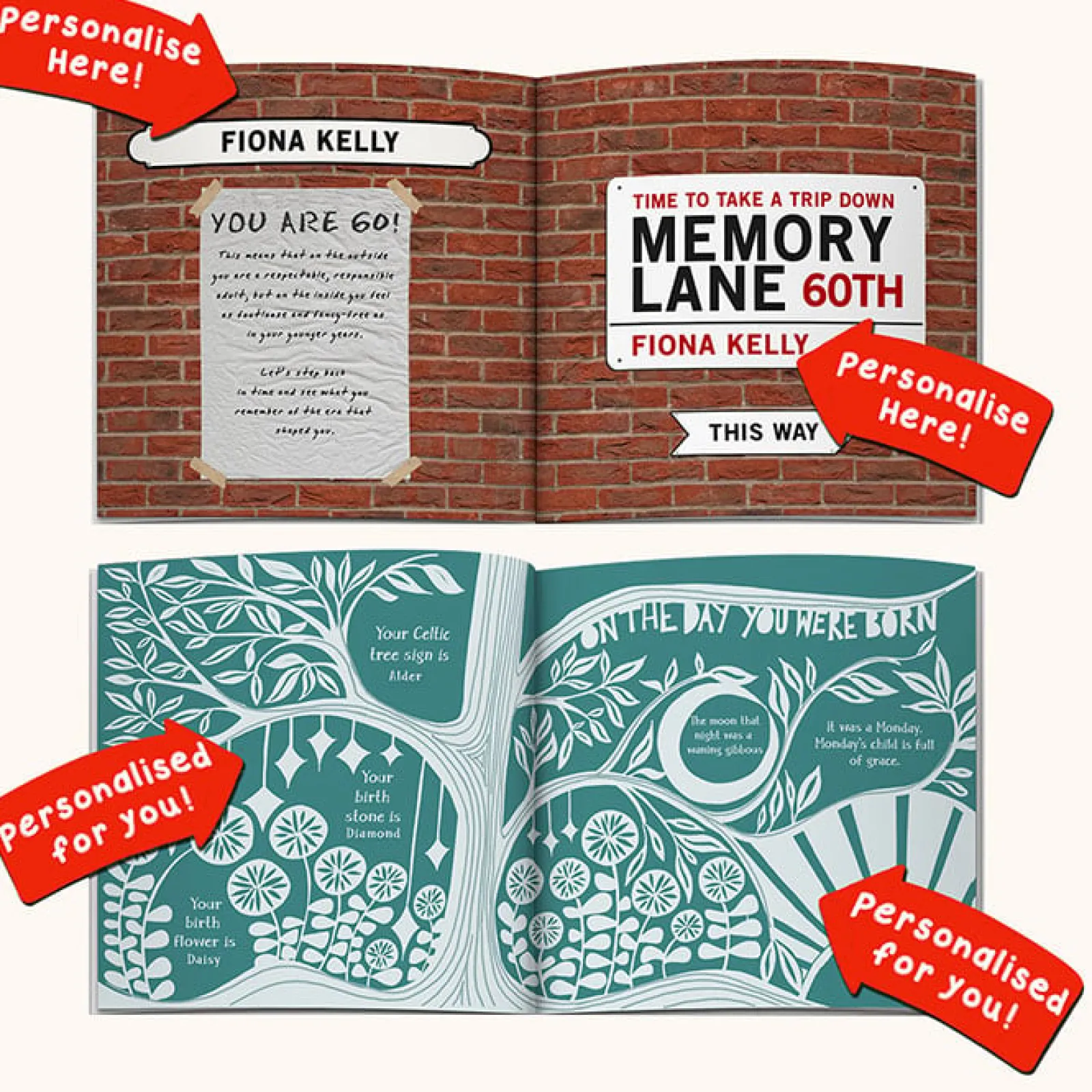 Sale Personalised Book - Memory Lane 60th Birthday 60Th Birthday|Books