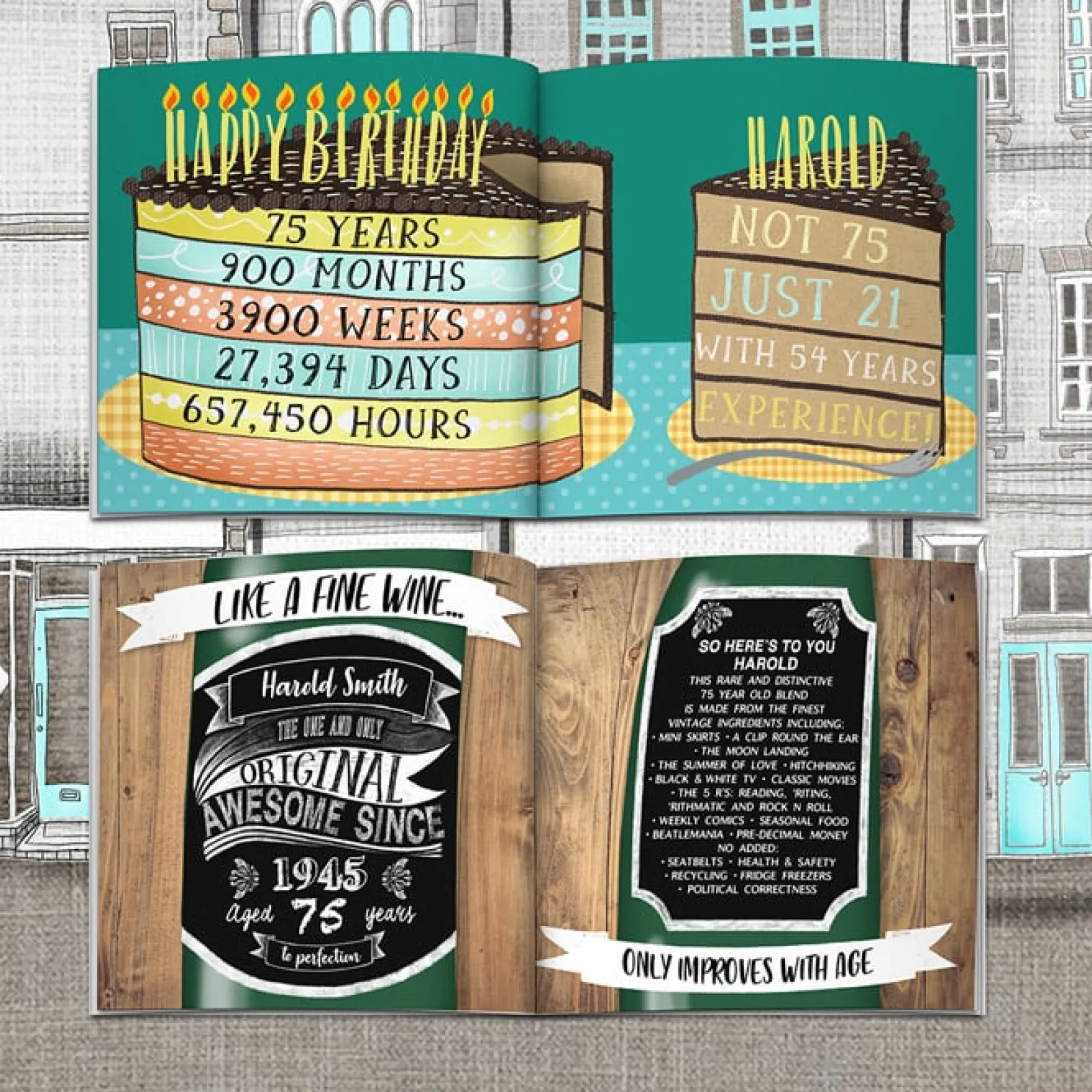 Discount Personalised Book - Memory Lane 75th Birthday Books|Gifts For Him