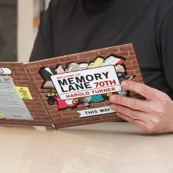Card Factory Personalised Book - Memory Lane 70th Birthday