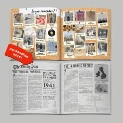 Card Factory Personalised Book - Memory Lane 80th Birthday