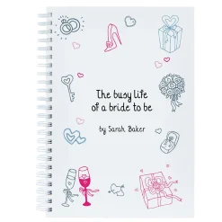 Card Factory Personalised Bride To Be Notebook