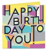 Sale Personalised Bright Ideas Card - Multi-Coloured Happy Birthday To You Kids Premium Square|For Everyone