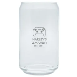 Kids Card Factory Personalised Can Shaped Glass - Gamer