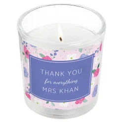 New Personalised Candle In Floral Jar Scented Candles|Gifts For Her