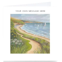 Best Personalised Card - Boats On The Sea Premium Square|Any Occasion