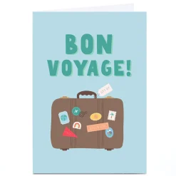 Card Factory Personalised Card - Bon Voyage