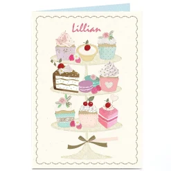 Kids Card Factory Personalised Card - Cake Stand