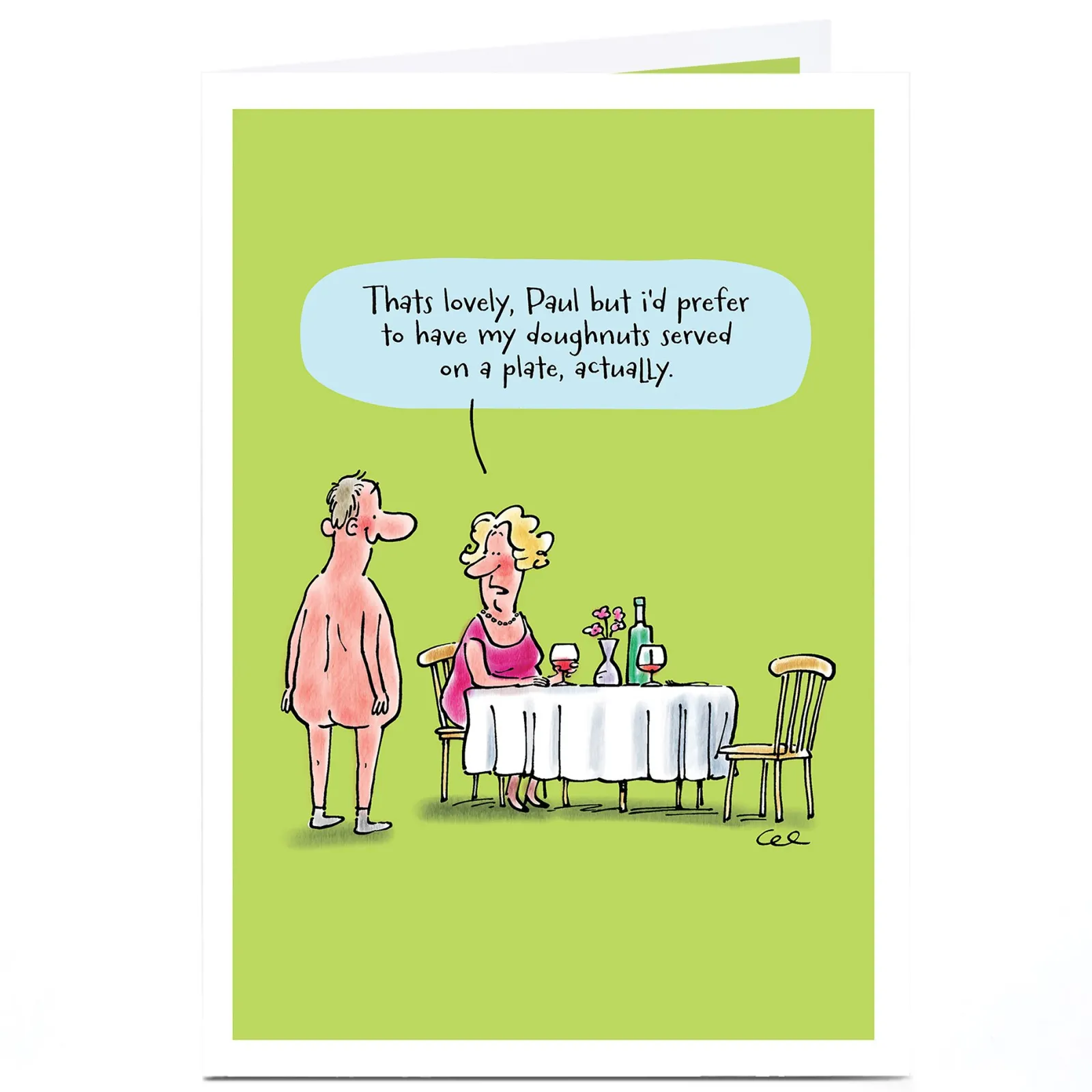 New Personalised Card - Doughnuts Cartoon Funny|Anniversary