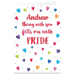 Clearance Personalised Card - Fills Me With Pride Anniversary|Birthday