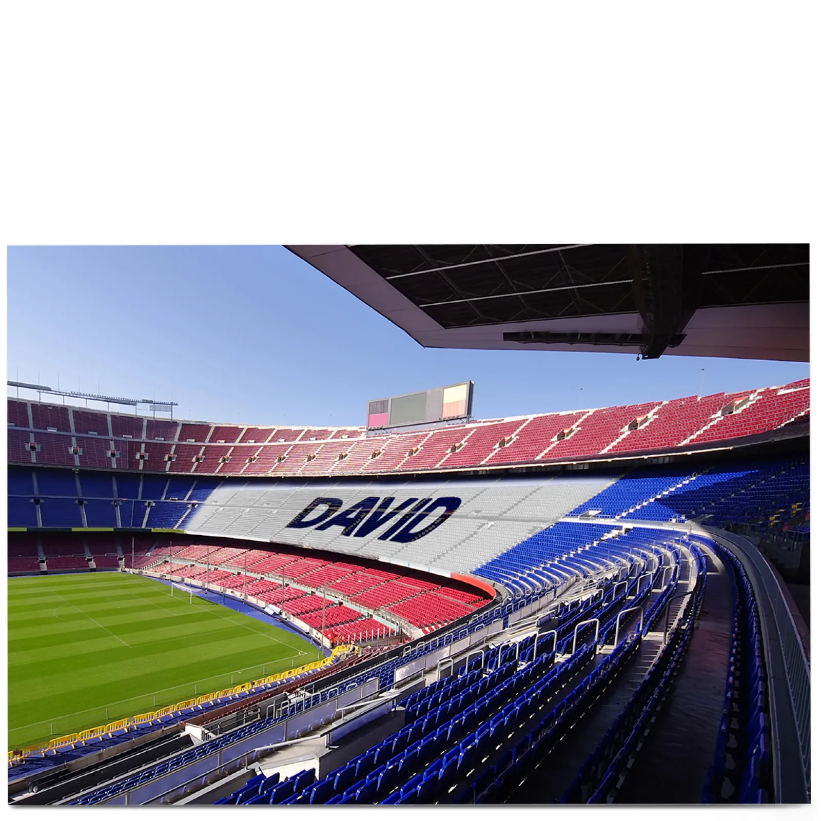 Hot Personalised Card - Football Stadium Banner Kids For Son|For Nephew