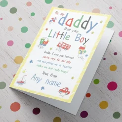 Personalised Card - From Your Little Boy For Dad|Father's Day