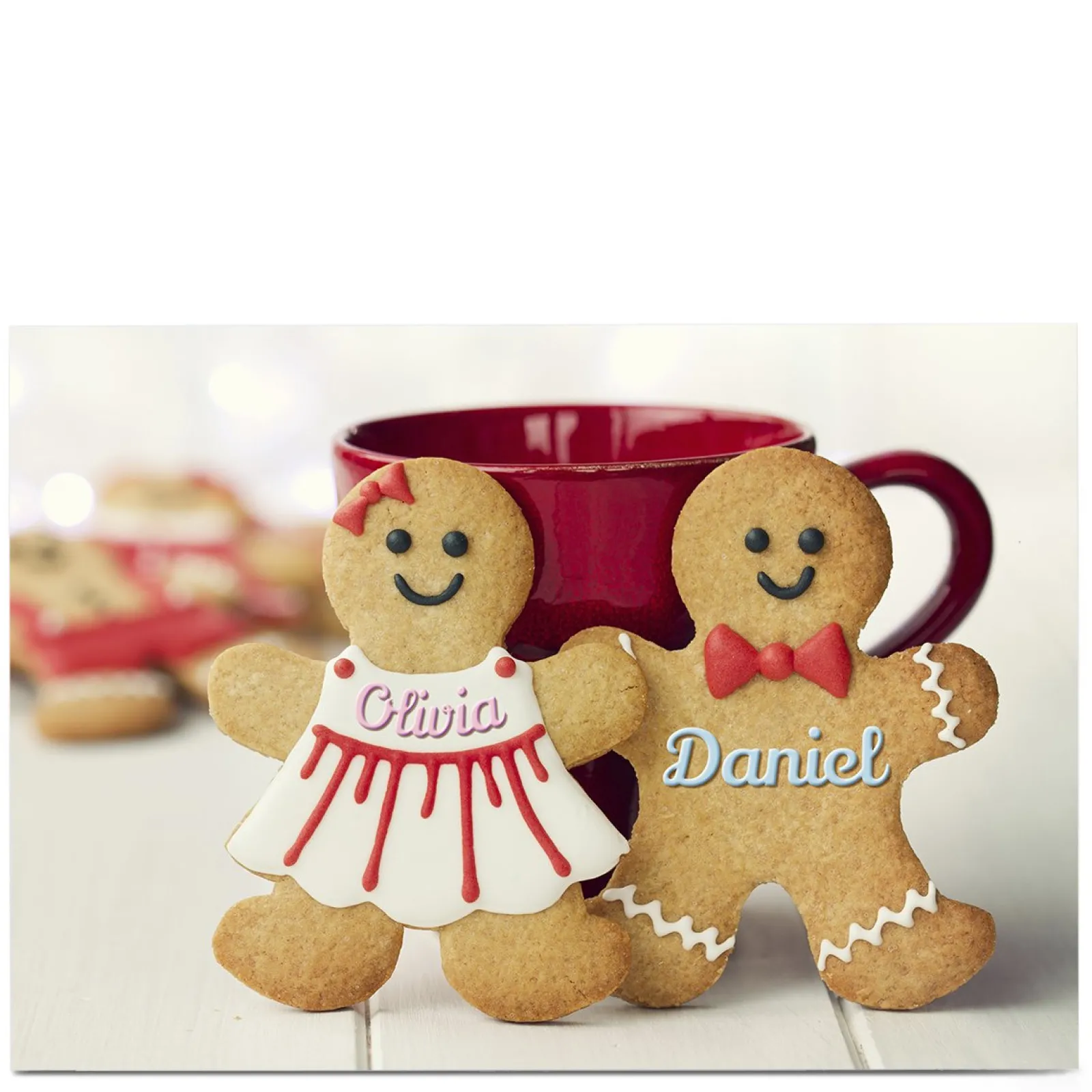 Card Factory Personalised Card - Gingerbread Couple