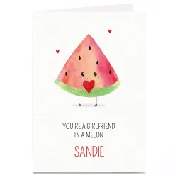 Card Factory Personalised Card - Girlfriend In A Melon