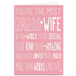 Sale Personalised Card - Gorgeous Wife For Wife|Birthday