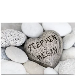 Card Factory Personalised Card - Heart Shaped Pebble