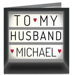 Card Factory Personalised Card - Husband Light Box
