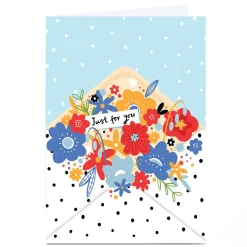 Discount Personalised Card - Just for You Floal Envelope For Sister|For Niece
