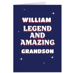 Best Personalised Card - Legend and Amazing Grandson, Any Name For Grandson|Grandson