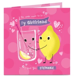 Card Factory Personalised Card - Lemonade Girlfriend