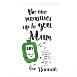 Best Personalised Card - Mum Gin Measures For Mum|Father's Day