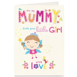 New Personalised Card - Mummy From Little Girl For Mum|Mum