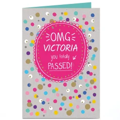 Online Personalised Card - OMG You Totally Passed! Congratulations