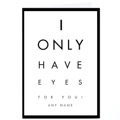 Best Personalised Card - Optician's Chart Anniversary|Funny
