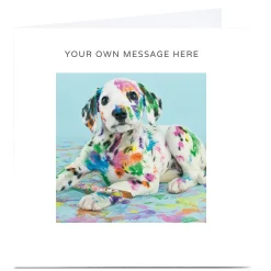 Online Personalised Card - Paint Dalmatian Premium Square|Any Occasion