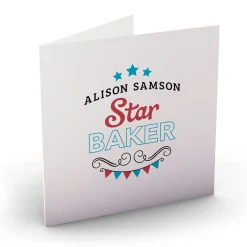 Card Factory Personalised Card - Star Baker