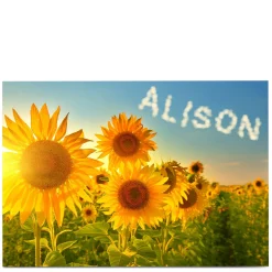 Sale Personalised Card - Sunflower Field Any Occasion|Thank You