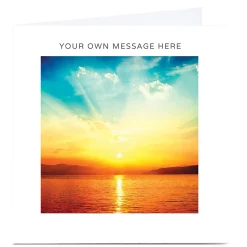 Clearance Personalised Card - Sunset Premium Square|Any Occasion