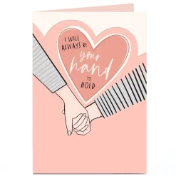 Card Factory Personalised Card - Your Hand to Hold