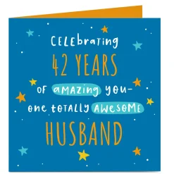 Hot Personalised Charity Birthday Card - Totally Awesome For Husband|Editable Age