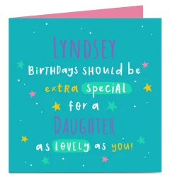 New Personalised Charity Birthday Card - Daughter As Lovely As You For Daughter|Premium Square