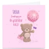 Clearance Personalised Charity Hugs Bear Birthday Card - Lots Of Birthday Hugs Kids For Wife|For Sister