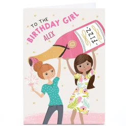Card Factory Personalised Charm & Style Card - Birthday Fizz