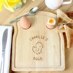 Best Personalised Chick Egg & Toast Board Kids Personalised Engraved Gifts|Engraved Gifts