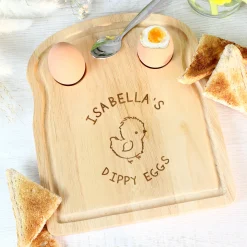 Best Personalised Chick Egg & Toast Board Kids Personalised Engraved Gifts|Engraved Gifts
