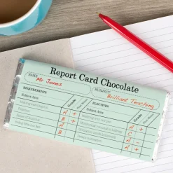 Card Factory Personalised Chocolate Bar - Teacher's Report Card
