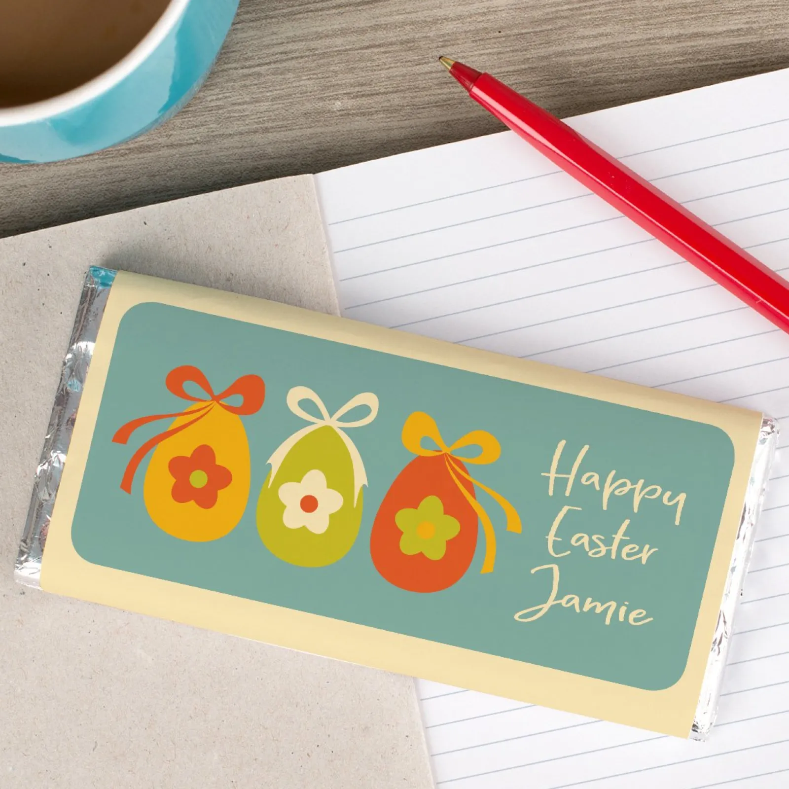 Discount Personalised Chocolate Bar - 3 Easter Eggs Kids Chocolate & Sweets|Gifts For Kids