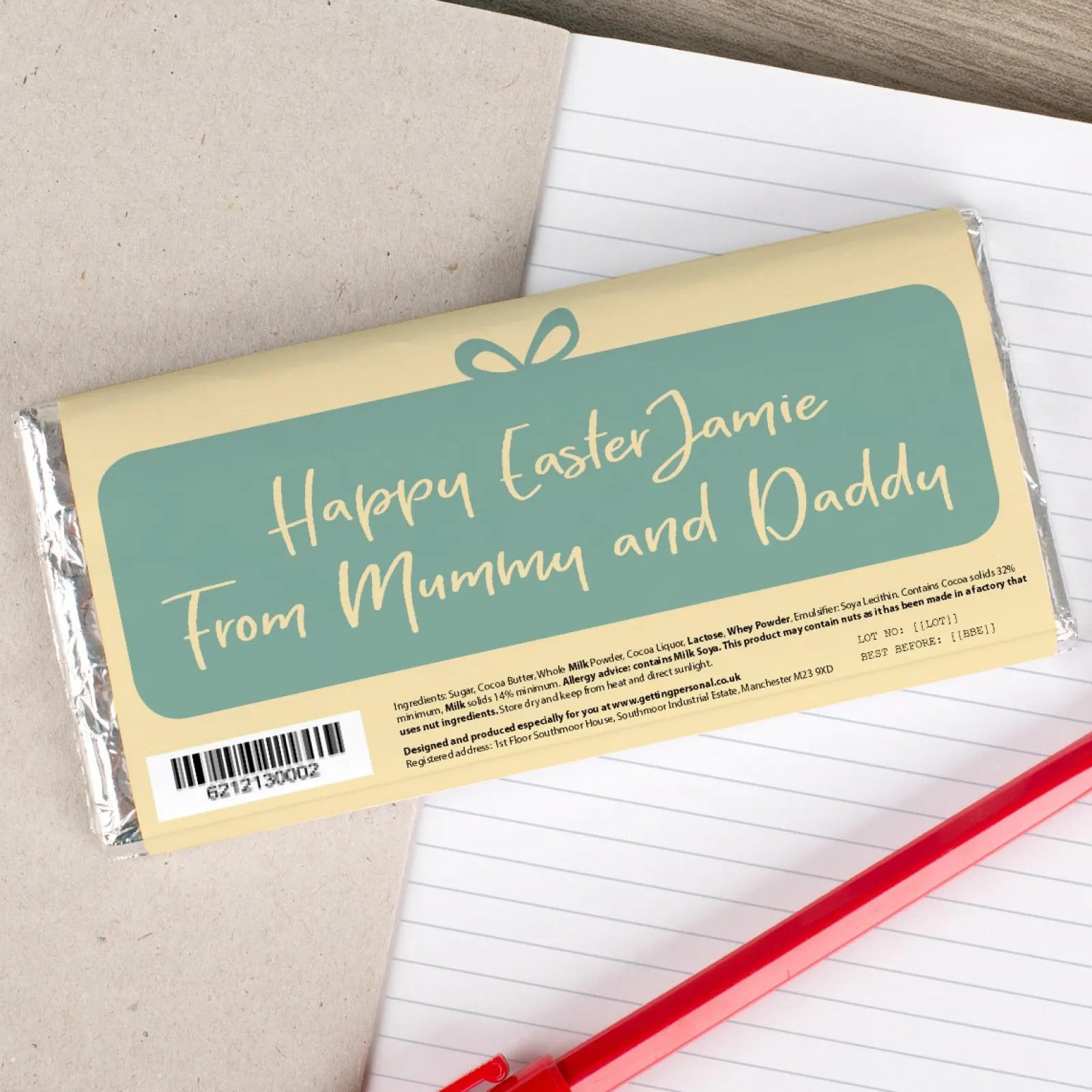 Discount Personalised Chocolate Bar - 3 Easter Eggs Kids Chocolate & Sweets|Gifts For Kids