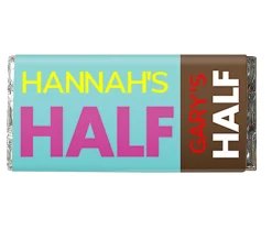 Clearance Personalised Chocolate Bar - My Half Your Half Chocolate & Sweets|Anniversary Gifts