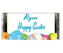 Kids Card Factory Personalised Chocolate Bar - Easter Eggs Blue