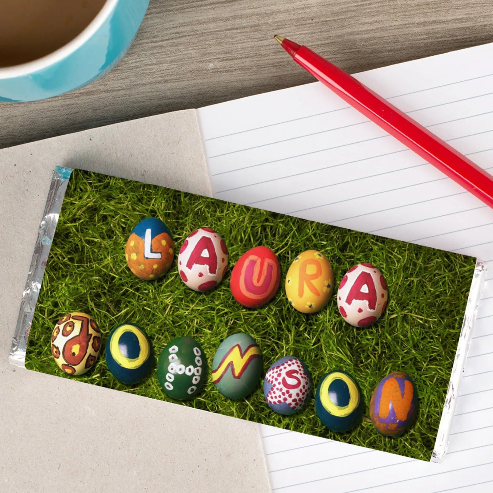 Kids Card Factory Personalised Chocolate Bar - Easter Eggs