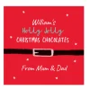 Kids Card Factory Personalised Christmas Belgian Chocolates - Holly Jolly Chocolates