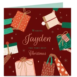 Best Personalised Christmas Card - Christmas Gifts, Any Name Premium Square|Funny