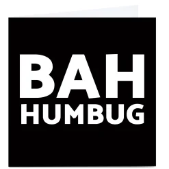 Discount Personalised Christmas Card - Bah Humbug Funny|Christmas
